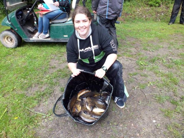 Sarah Taylor with her third place catch