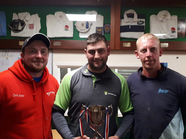 Matt Derry (centre) wins the 2019 Gloucester Canal Championship