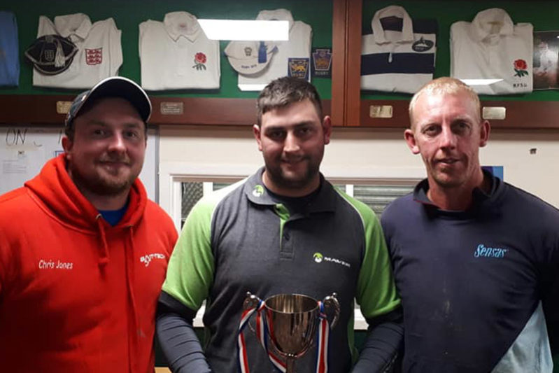 Matt Derry (centre) wins the 2019 Gloucester Canal Championship
